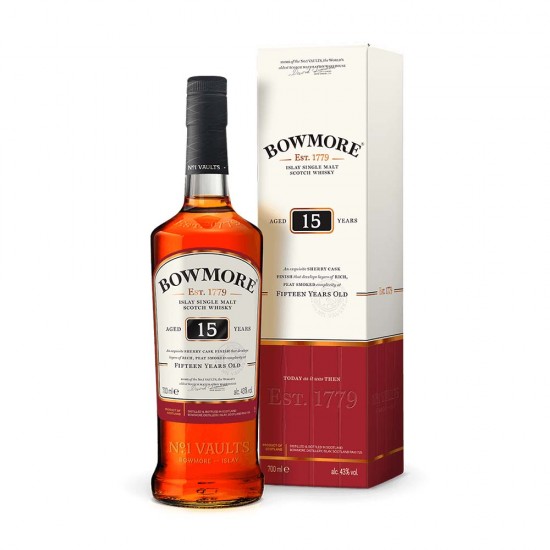 Bowmore,  15YO, Single Malt, 0,7l