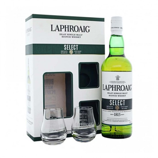 Laphroaig Select 0,7l in dva kozarca