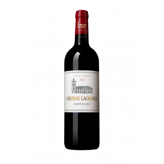 Château Lagrange 2015 steklenica – Saint-Julien Grand Cru Classé, Bordeaux Francija, Etiketa vina Château Lagrange 2015 – francosko rdeče vino, Château Lagrange vinograd Saint-Julien – Bordeaux Francija, Château Lagrange 2015 premium rdeče vino